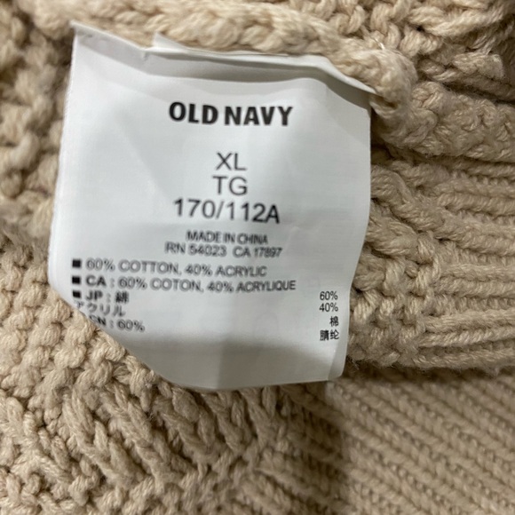 Old Navy ladies tan pull over crew sweater 3/4 sleeve Size XL - Picture 4 of 5